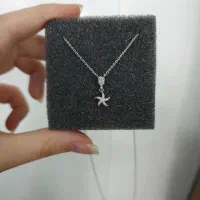 پلاک زنجیر طرح ستاره نقره اصلی