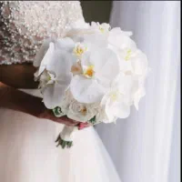 گلفروشی گلاریس دیزاین دسته گل عروس ارکیده گرد