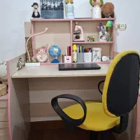 تختخواب دو پاتختی،تشک ویترین۳کشویی،میز تحریر صندلی