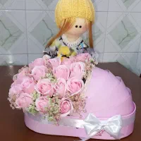 پول آرایی باکس نوزاد تولدباکس گل باکس پول دسته گل|گل مصنوعی|زنجان, |دیوار