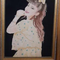 تابلوفرش دستباف طرح زن زیبا