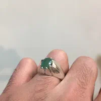 انگشتر زمرد زامبیا رکاب نقره|جواهرات|اصفهان, بیدآباد|دیوار
