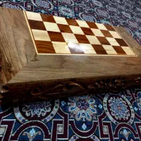 ست ترکیبی شطرنج و تخته نرد با چوب تمام گردو|اسباب‌‌بازی|کرمانشاه, |دیوار
