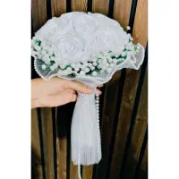 گل روبانی دسته گل عروس|گل مصنوعی|اصفهان, پرتمان|دیوار