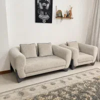 مبل مینیمال ۷ نفره طوسی مشکی نو