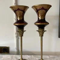 شمعدان برنز و کریستال