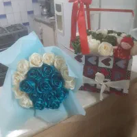 گل ربانی شیک|گل مصنوعی|قم, نخودی|دیوار