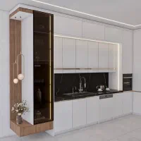 ساخت و اجرای کابینت آشپزخانه کمد جاکفشی کافی بار