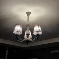 لوستر مدرن ۳ شاخه شلف ابریشمی|لوستر و چراغ آویز|اصفهان, ملک‌شهر|دیوار