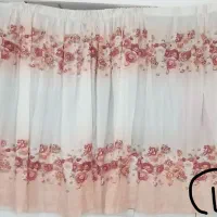 پرده حریرطرح دار