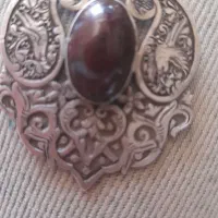 پلاک و زنجیر نقره قدیمی