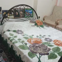 تخت خواب دو نفره فلزی|تخت و سرویس خواب|خوی, |دیوار