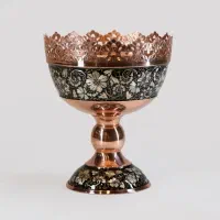 ظرف آجیل خوری مسی نقره کوب