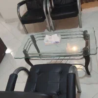 میز وسط شیشه ای ۱۰میل با عسلی|مبلمان خانگی و میز عسلی|تهران, گرگان|دیوار