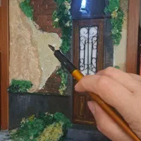 دکوری نوستالژی مینیاتوری درب پلاک ۱۶