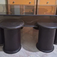 میزجلو مبلی به همراه ۴ عدد عسلی|مبلمان خانگی و میز عسلی|کرج, شهرک فهمیده|دیوار