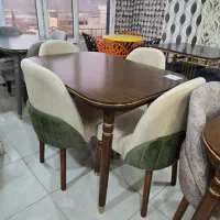 ناهار خوری با چوب راش و پایه فورتیک ثابت.در زرکالا|میز و صندلی غذاخوری|یاسوج, |دیوار