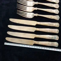 چاقو و چنگال قدیمی برنجی