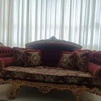 مبل سلطنتی 9نفره ومیزنهارخوری|مبلمان خانگی و میز عسلی|مشهد, رستگار|دیوار