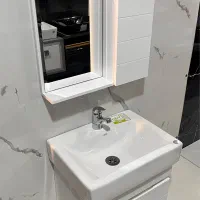فولست روشویی کابینتی سایز ۵۰*۳۷ بهمراه آینه باکس