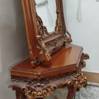 آینه شمعدان قهوه‌ای تمیز|مبلمان خانگی و میز عسلی|لنگرود, |دیوار