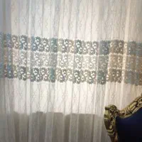 پرده. کتان گیپور دار|پرده، رانر، رومیزی|القجر, |دیوار