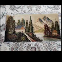 منظره فرش دستباف ابریشمی اندازه  1*50