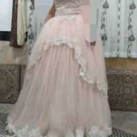 لباس عروس رنگ گلبه ای بسیار زیبا