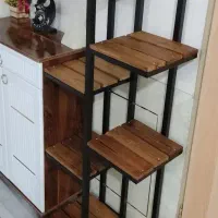 تولیدی استند گل و گلدان مدرن چند طبقه فلزی و چوبی|گل و گیاه طبیعی|اصفهان, طاحونه|دیوار