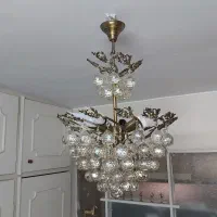 لوستر برنجی بسیار پرجلوه و زیبا