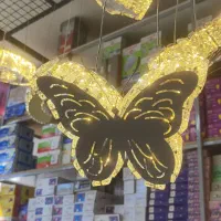 لوستر پروانه سه آویز|لوستر و چراغ آویز|تبریز, |دیوار