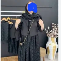 کت سنگ دوزی با دامن و شال گیپور