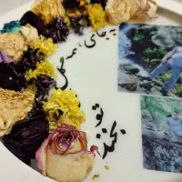 گل جاودانه با رزین و تابلوماشین کلکسیونی