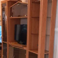 کتابخانه ومیزتلویزیون mdf|کتابخانه، شلف، قفسههای دیواری|تهران, نیروی هوایی (پیروزی)|دیوار