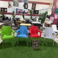 صندلی دسته دار پایه فلزی