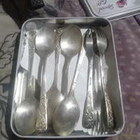 قاشق  چنگال نقره روسی