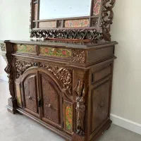بوفه و آینه چوب گردو