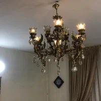 لوستر برنجی ۹شاخه طرح فرشته|لوستر و چراغ آویز|تهران, حافظیه|دیوار
