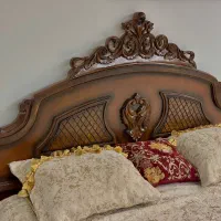 تخت دونفره چوبی سرویسخواب کلاسیک