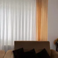 پرده حریر با آستر و میل پرده