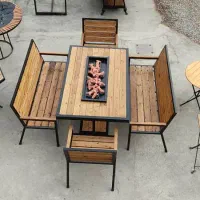 میز و صندلی آتش دان و سایبان چتری|میز و صندلی غذاخوری|خاوران, |دیوار