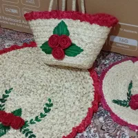 تلویزیون سفره وکلاه وزنبیل حصیری دست باف