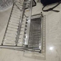 ابچکان  ورومیزی استیل یک ساعت هم استفاده نشده|آب‌چکان و نظم‌دهنده ظروف|تهران, حافظیه|دیوار