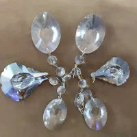 کریستال گوی مال لوستر چراغ آویزچهار شاخه لامپ اشکی