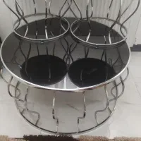 میز وسط جنس فلزی بادو عدد عسلی.