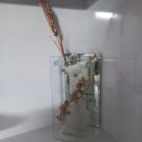 ۲عدد گلدان و ۲گندم مسی جا دستمال پیوتر ساعت