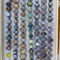 انواع انگشتر نقره عیار پایین و سنگ طبیعی