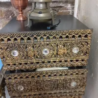 میزتلفن دوکشابه جنس برنز