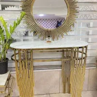 آینه کنسول شیک طلایی