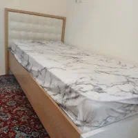 تخت تک نفره ام دی اف همراه با تشک